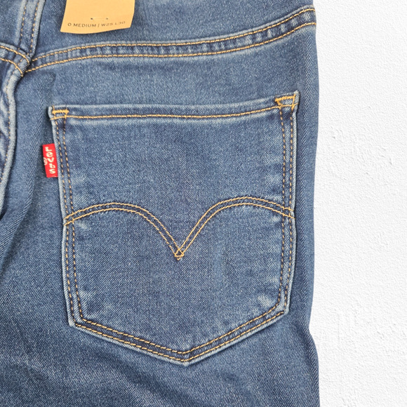 Levi's Medium Wash Mid Rise Shaping Leggings Jeggings Skinny Jeans Size 25 - Picture 7 of 10